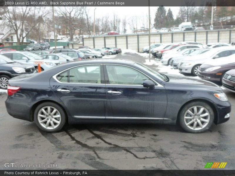Black Sapphire Blue Pearl / Cashmere Beige 2009 Lexus LS 460 AWD