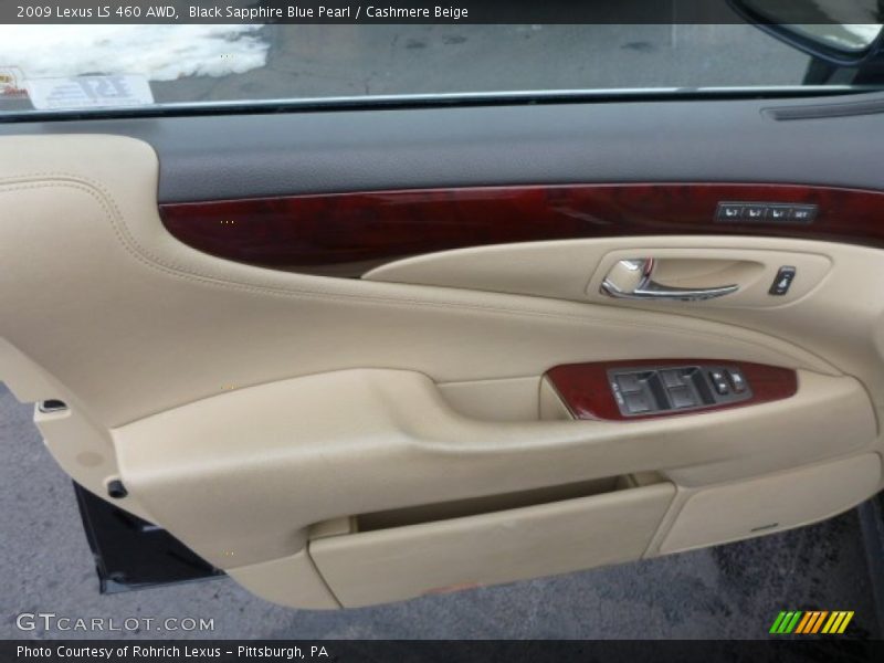Black Sapphire Blue Pearl / Cashmere Beige 2009 Lexus LS 460 AWD