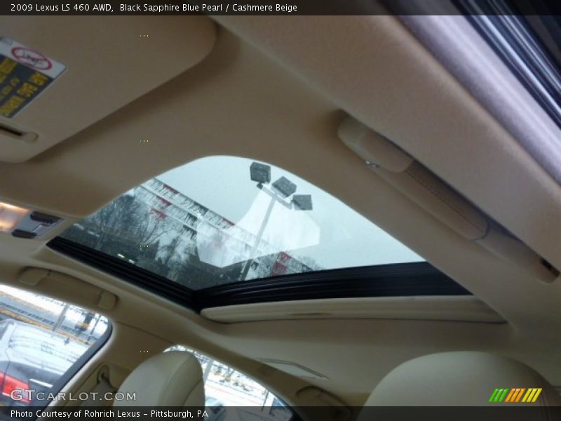 Black Sapphire Blue Pearl / Cashmere Beige 2009 Lexus LS 460 AWD