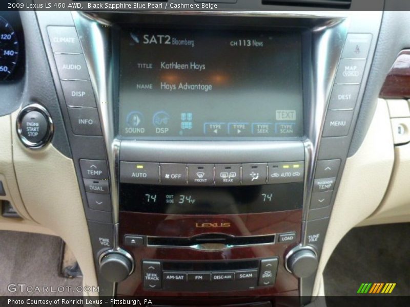 Black Sapphire Blue Pearl / Cashmere Beige 2009 Lexus LS 460 AWD