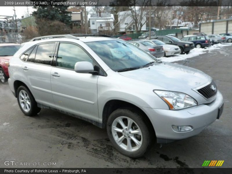 Tungsten Pearl / Light Gray 2009 Lexus RX 350 AWD