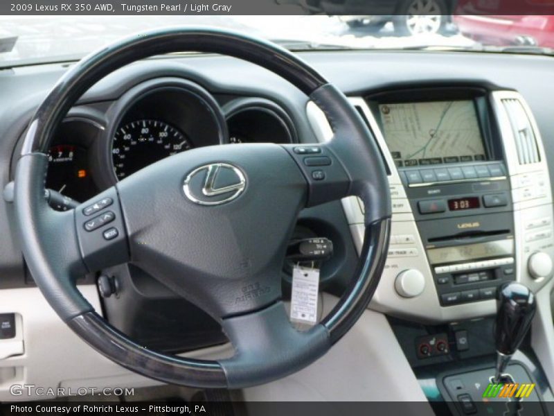 Tungsten Pearl / Light Gray 2009 Lexus RX 350 AWD