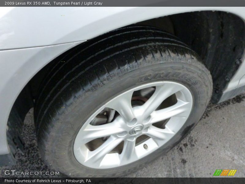 Tungsten Pearl / Light Gray 2009 Lexus RX 350 AWD