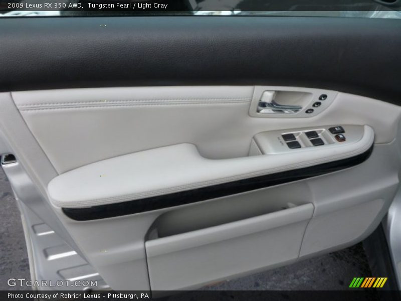 Tungsten Pearl / Light Gray 2009 Lexus RX 350 AWD