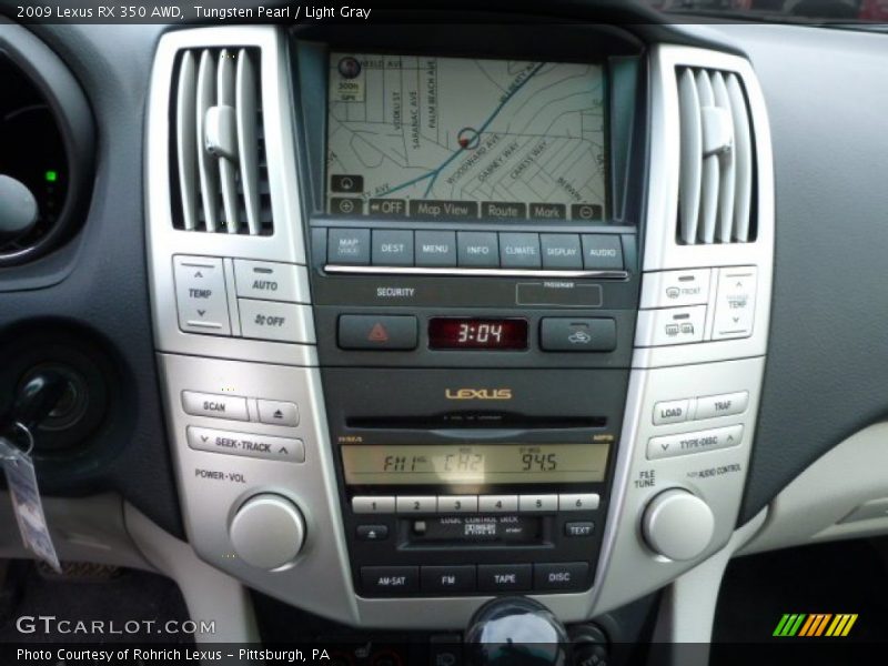 Tungsten Pearl / Light Gray 2009 Lexus RX 350 AWD