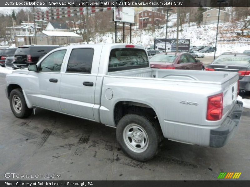Bright Silver Metallic / Dark Slate Gray/Medium Slate Gray 2009 Dodge Dakota ST Crew Cab 4x4