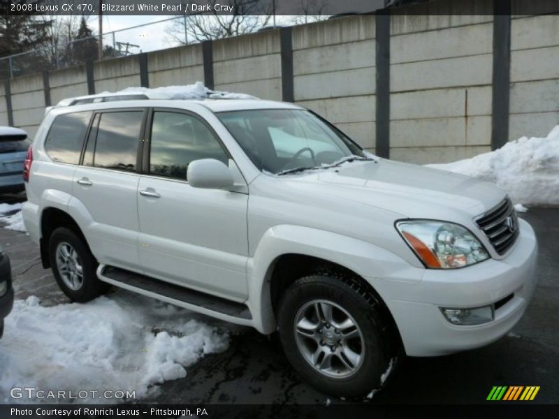 Blizzard White Pearl / Dark Gray 2008 Lexus GX 470