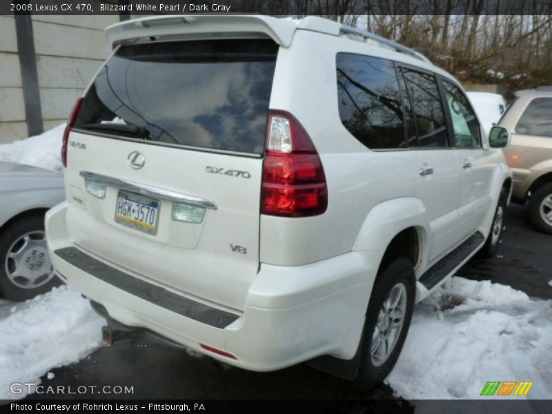 Blizzard White Pearl / Dark Gray 2008 Lexus GX 470