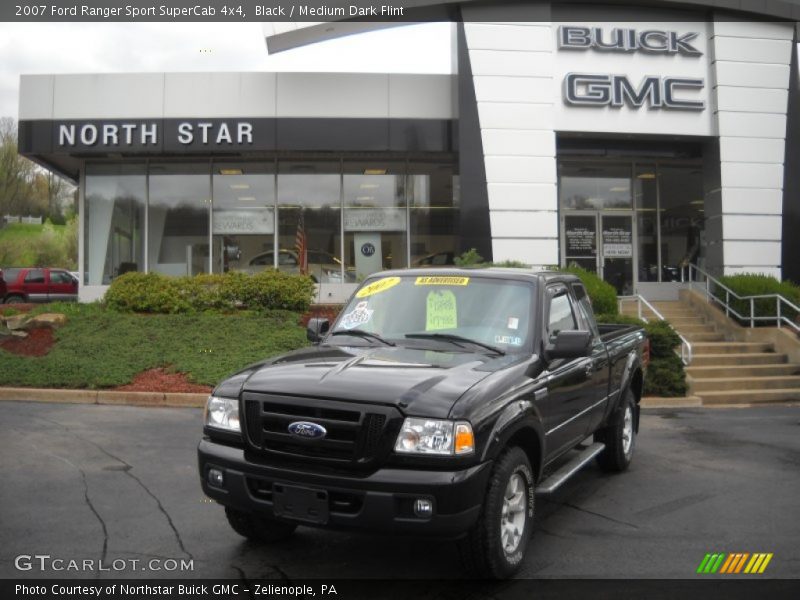 Black / Medium Dark Flint 2007 Ford Ranger Sport SuperCab 4x4