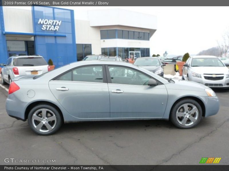 Blue Gold Crystal Metallic / Ebony 2009 Pontiac G6 V6 Sedan