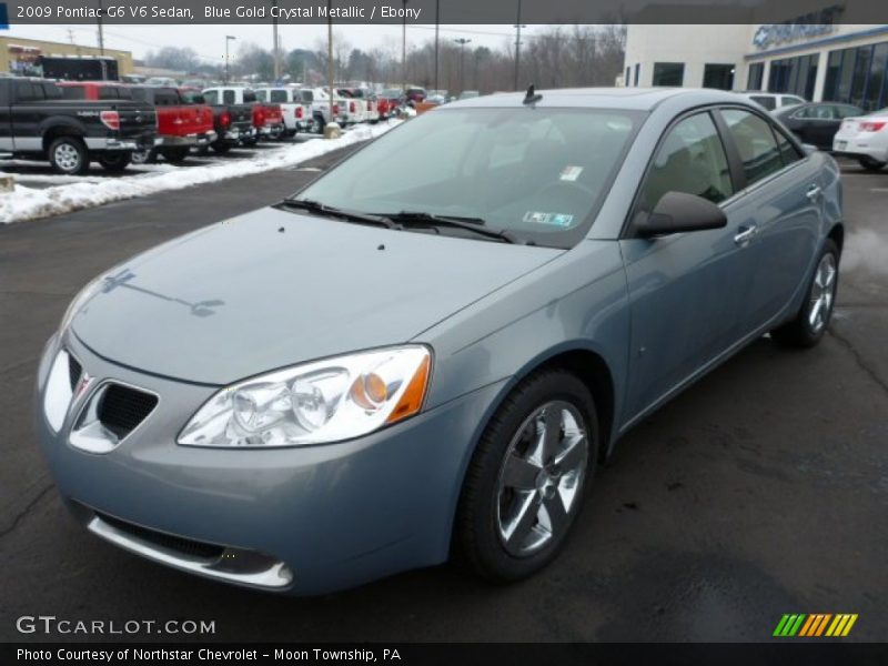 Blue Gold Crystal Metallic / Ebony 2009 Pontiac G6 V6 Sedan