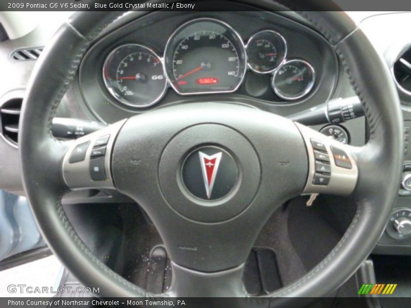 Blue Gold Crystal Metallic / Ebony 2009 Pontiac G6 V6 Sedan