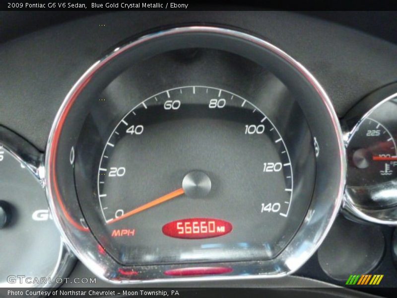 Blue Gold Crystal Metallic / Ebony 2009 Pontiac G6 V6 Sedan