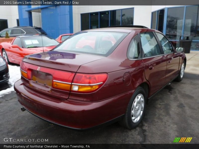 Dark Red / Gray 2001 Saturn L Series L200 Sedan