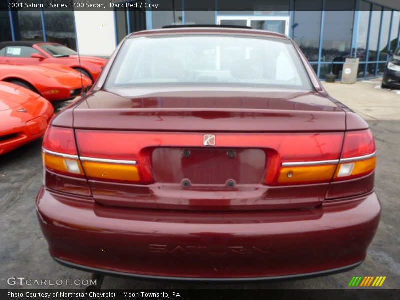 Dark Red / Gray 2001 Saturn L Series L200 Sedan