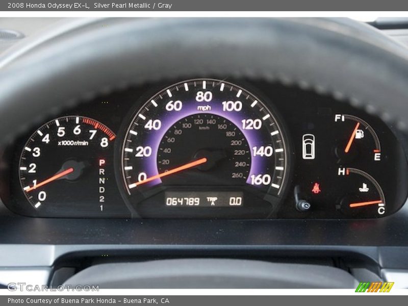 Silver Pearl Metallic / Gray 2008 Honda Odyssey EX-L
