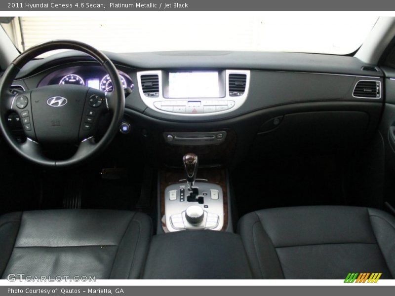 Platinum Metallic / Jet Black 2011 Hyundai Genesis 4.6 Sedan