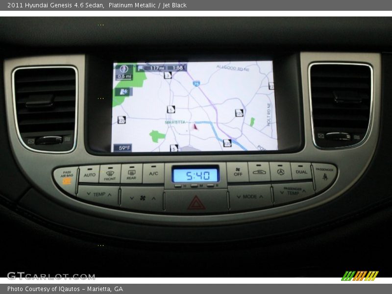 Platinum Metallic / Jet Black 2011 Hyundai Genesis 4.6 Sedan