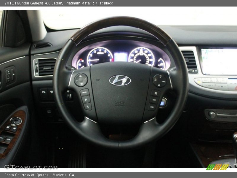 Platinum Metallic / Jet Black 2011 Hyundai Genesis 4.6 Sedan