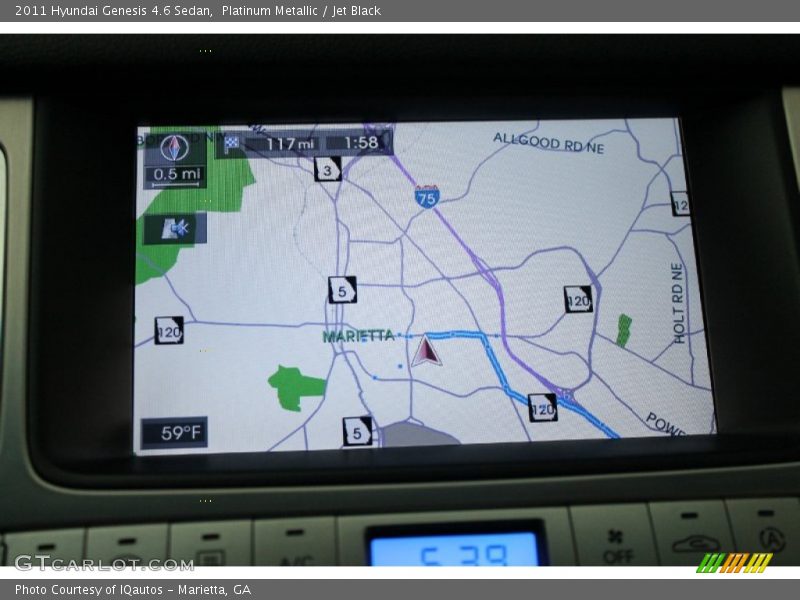 Platinum Metallic / Jet Black 2011 Hyundai Genesis 4.6 Sedan