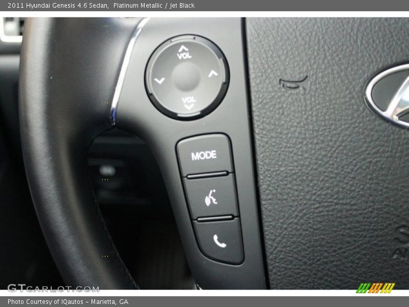 Platinum Metallic / Jet Black 2011 Hyundai Genesis 4.6 Sedan