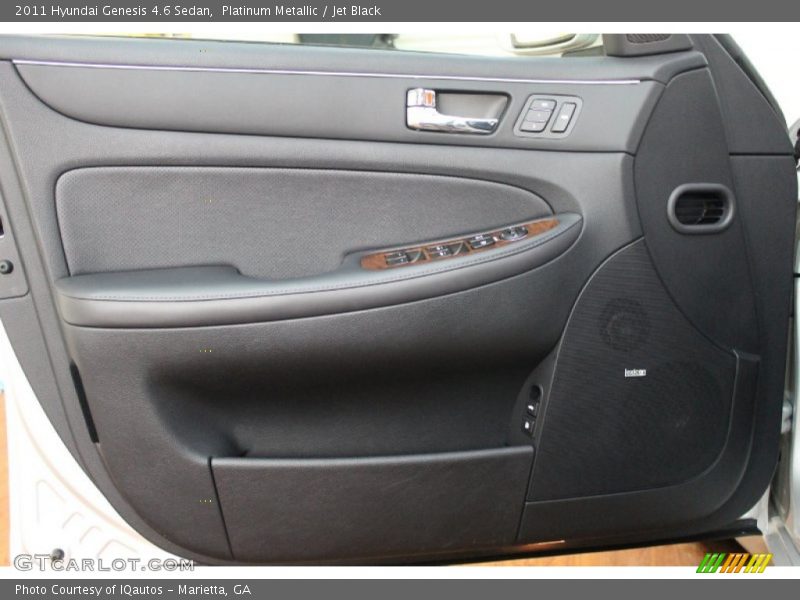 Platinum Metallic / Jet Black 2011 Hyundai Genesis 4.6 Sedan