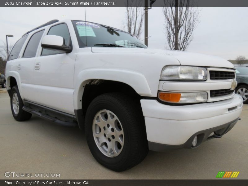 Summit White / Tan/Neutral 2003 Chevrolet Tahoe Z71 4x4