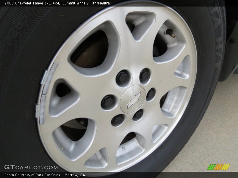 Summit White / Tan/Neutral 2003 Chevrolet Tahoe Z71 4x4