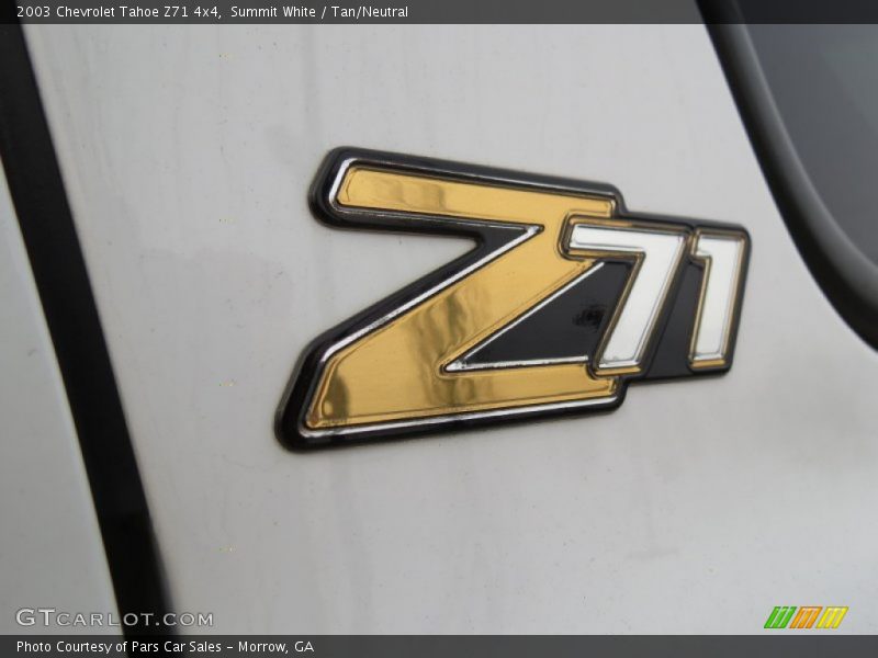 Summit White / Tan/Neutral 2003 Chevrolet Tahoe Z71 4x4