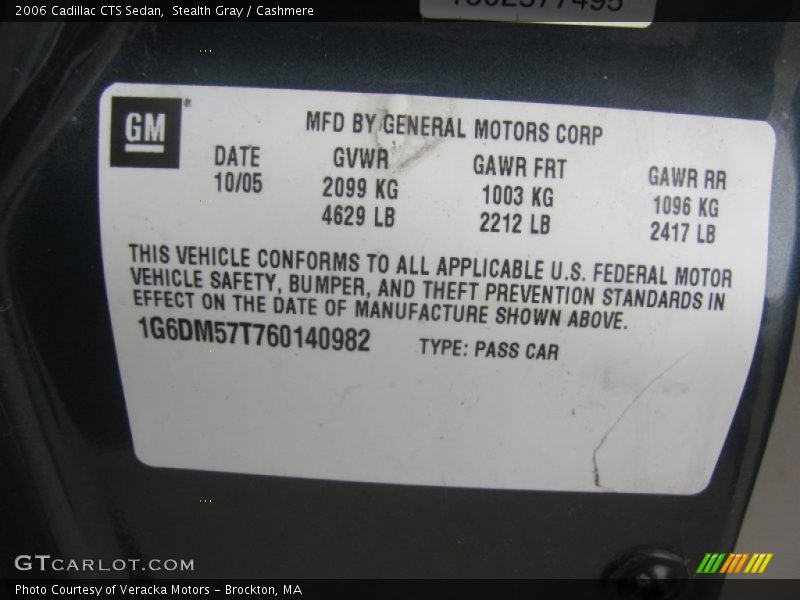 Stealth Gray / Cashmere 2006 Cadillac CTS Sedan