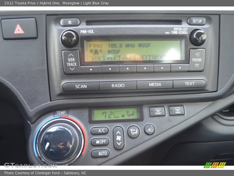 Moonglow / Light Blue Gray 2012 Toyota Prius c Hybrid One