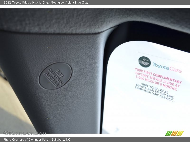 Moonglow / Light Blue Gray 2012 Toyota Prius c Hybrid One