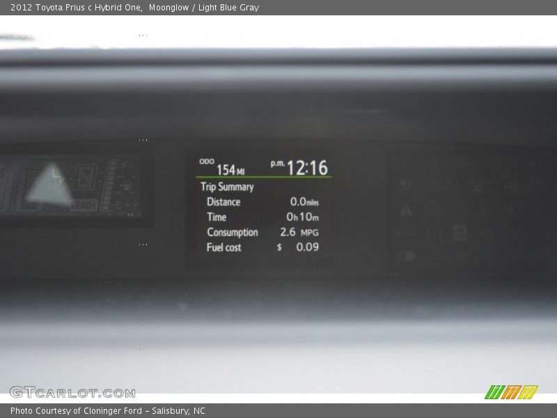 Moonglow / Light Blue Gray 2012 Toyota Prius c Hybrid One