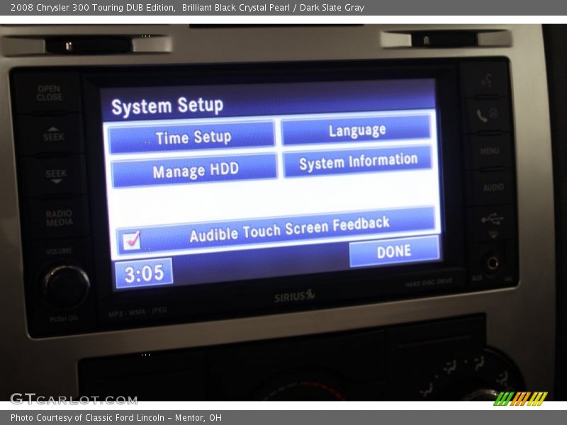 Brilliant Black Crystal Pearl / Dark Slate Gray 2008 Chrysler 300 Touring DUB Edition