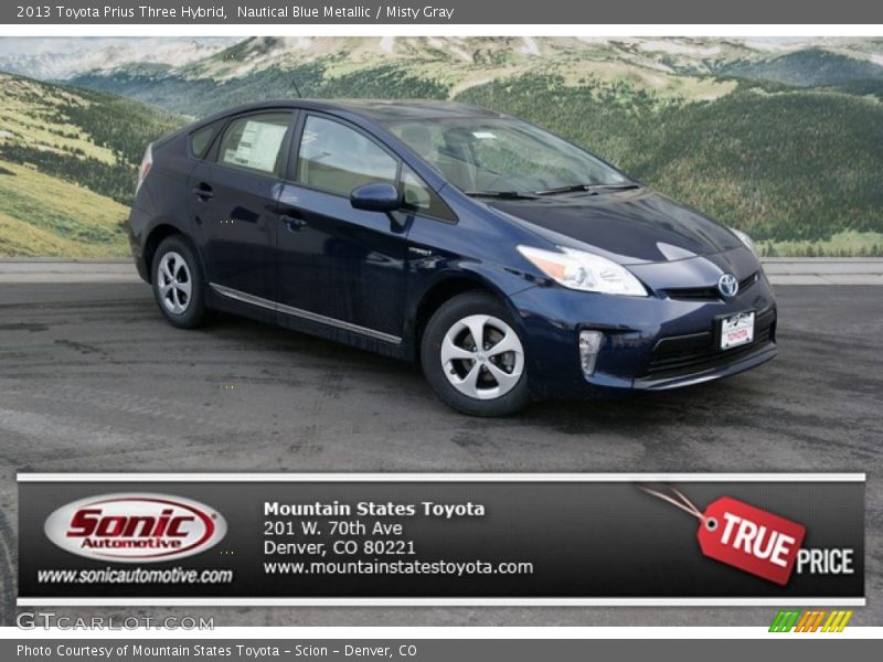 Nautical Blue Metallic / Misty Gray 2013 Toyota Prius Three Hybrid