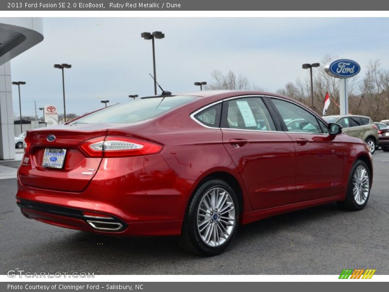 Ruby Red Metallic / Dune 2013 Ford Fusion SE 2.0 EcoBoost