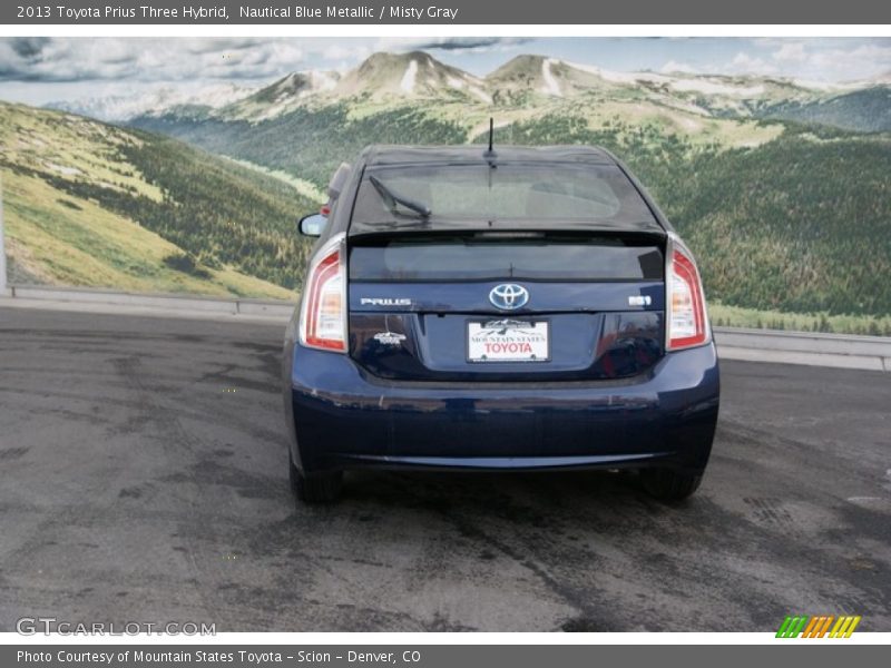 Nautical Blue Metallic / Misty Gray 2013 Toyota Prius Three Hybrid