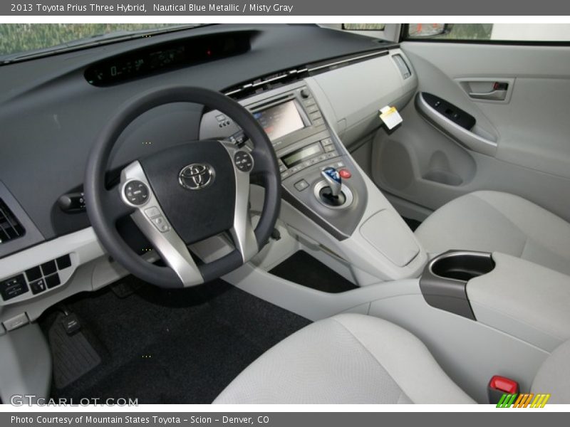Nautical Blue Metallic / Misty Gray 2013 Toyota Prius Three Hybrid