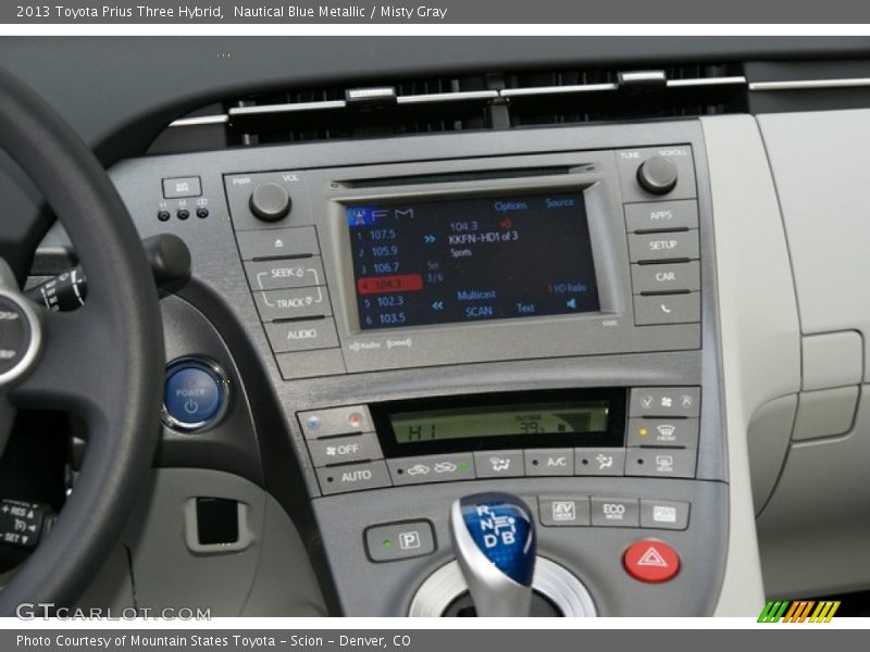 Nautical Blue Metallic / Misty Gray 2013 Toyota Prius Three Hybrid