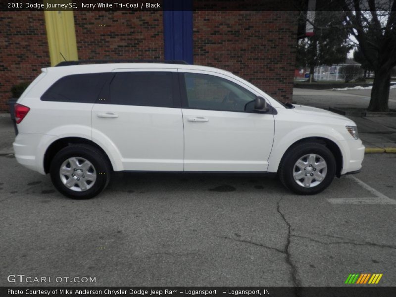 Ivory White Tri-Coat / Black 2012 Dodge Journey SE
