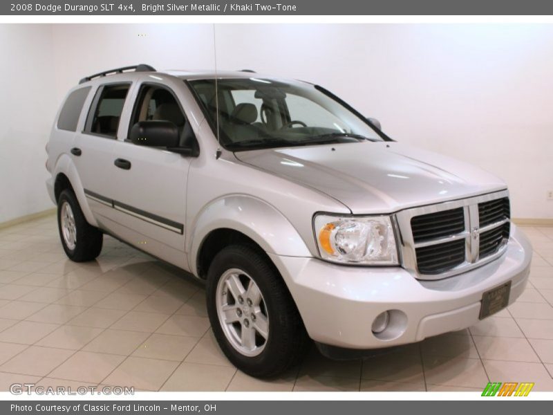 Bright Silver Metallic / Khaki Two-Tone 2008 Dodge Durango SLT 4x4