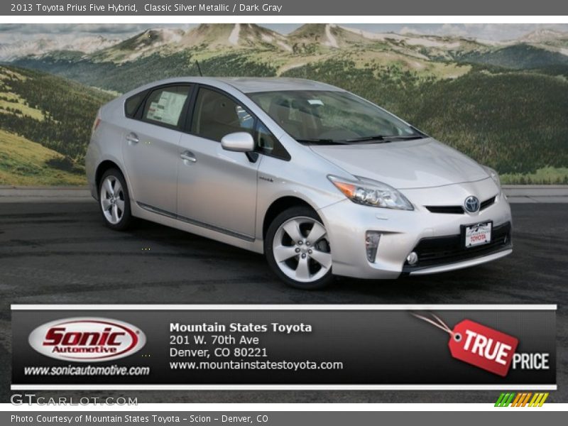 Classic Silver Metallic / Dark Gray 2013 Toyota Prius Five Hybrid