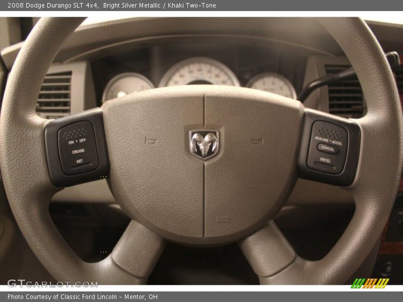 Bright Silver Metallic / Khaki Two-Tone 2008 Dodge Durango SLT 4x4