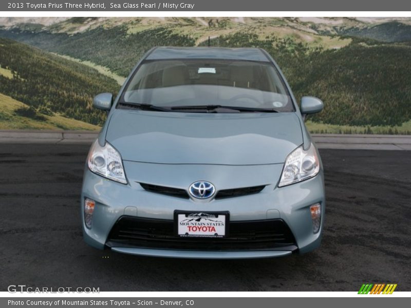 Sea Glass Pearl / Misty Gray 2013 Toyota Prius Three Hybrid