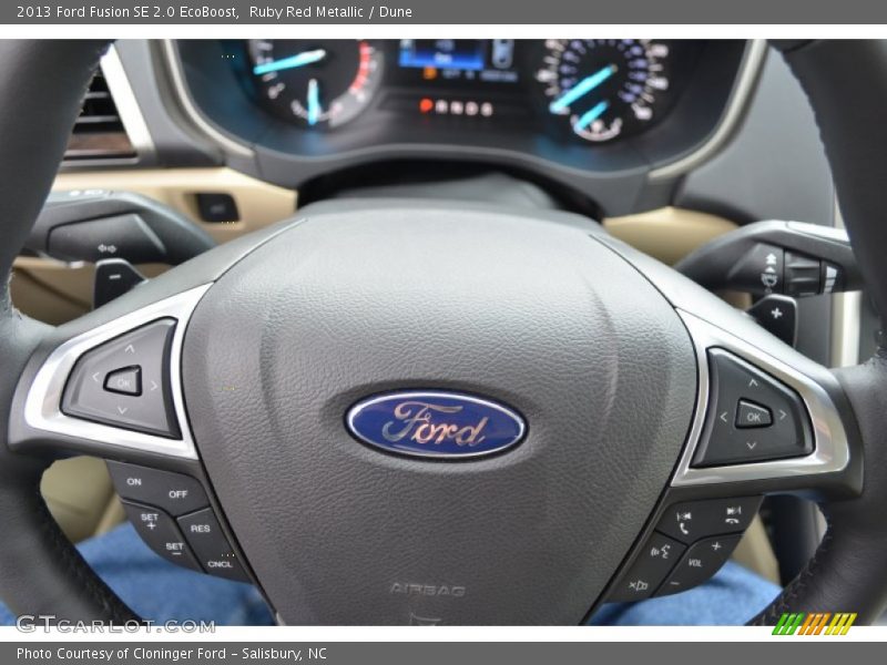 Ruby Red Metallic / Dune 2013 Ford Fusion SE 2.0 EcoBoost