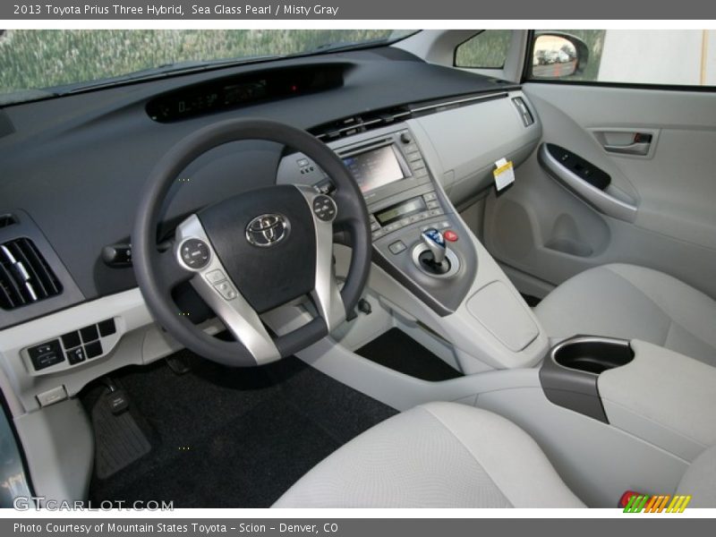 Sea Glass Pearl / Misty Gray 2013 Toyota Prius Three Hybrid