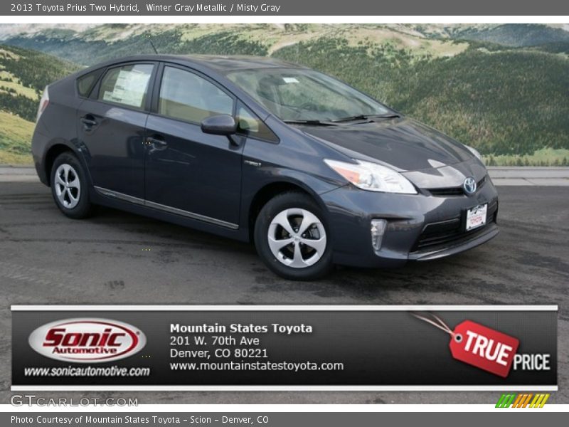 Winter Gray Metallic / Misty Gray 2013 Toyota Prius Two Hybrid