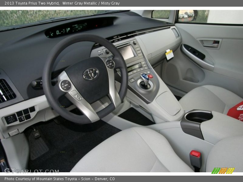 Winter Gray Metallic / Misty Gray 2013 Toyota Prius Two Hybrid