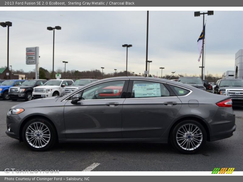 Sterling Gray Metallic / Charcoal Black 2013 Ford Fusion SE 2.0 EcoBoost