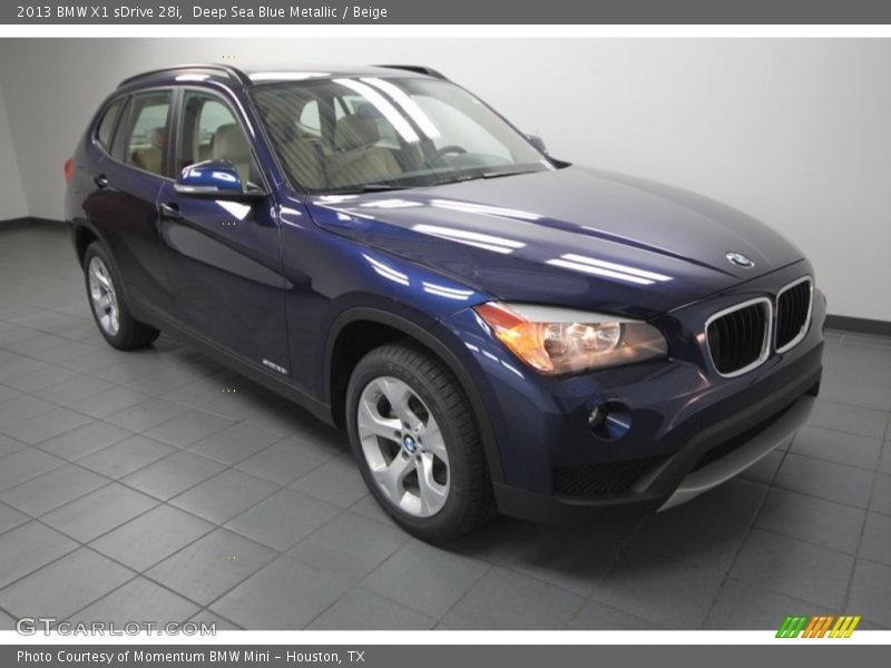 Deep Sea Blue Metallic / Beige 2013 BMW X1 sDrive 28i